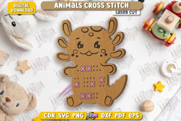 Cross Stitch Animal Laser Cut Montessori