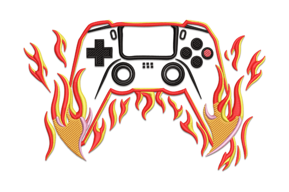 Game Controller Embroidery Design