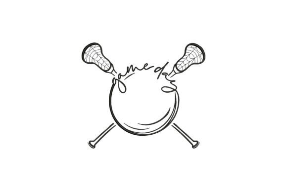 Game Day Crossed Lacrosse