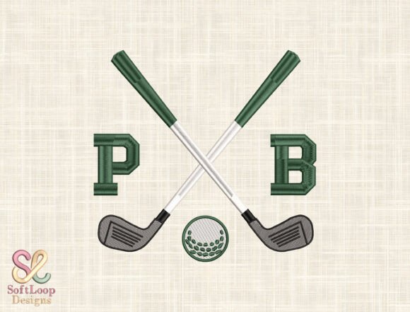 Golf Embroidery Design
