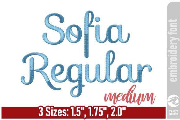 Sofia Regular Embroidery Font - Medium